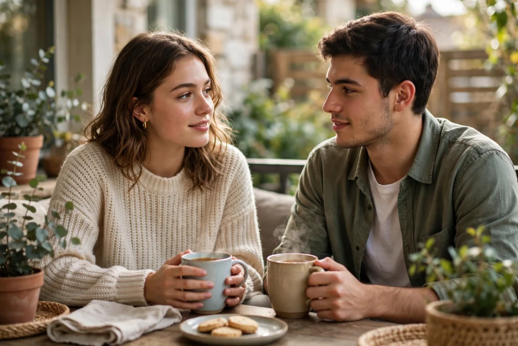 Chai Peete Hue Baat Karte Hue Couple